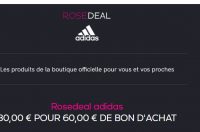Bon plan  Adidas: bon d’achat de 60€ vendu 30€