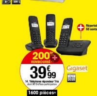 Bon plan téléphone fixe GIGASET TRIO 200% remboursé