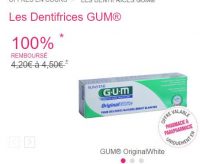 Gratuit : dentifrice Gum 100% remboursé