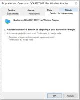 Windows10 : Désactiver la mise en veille de la carte wifi pour éviter les coupures réseau