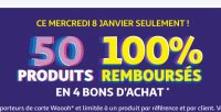 50 produits 100% remboursés chez AUCHAN le 8 janvier