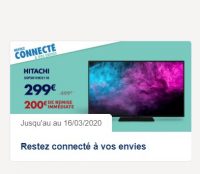 Bon plan Tv Hitachi 55 pouces  pas chère à 299€ ! 55F501HK5110