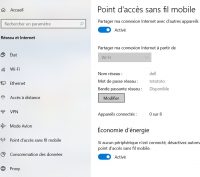 Windows10 : comment partager la connection internet (HotSpot  , Répéteur )