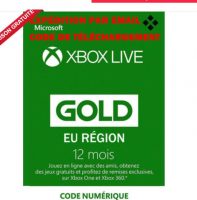 Abonnement XBOX LIVE GOLD 12 mois pas cher à 41.99€ au lieu de 59.99€ !