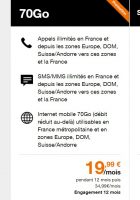 19.99€ le forfait Mobile Orange illimité 70Go pendant 12 mois (utilisable dans DOM et UE)