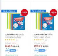 Auchan : jusqu’à 50% de crédit sur la carte sur des fournitures scolaires