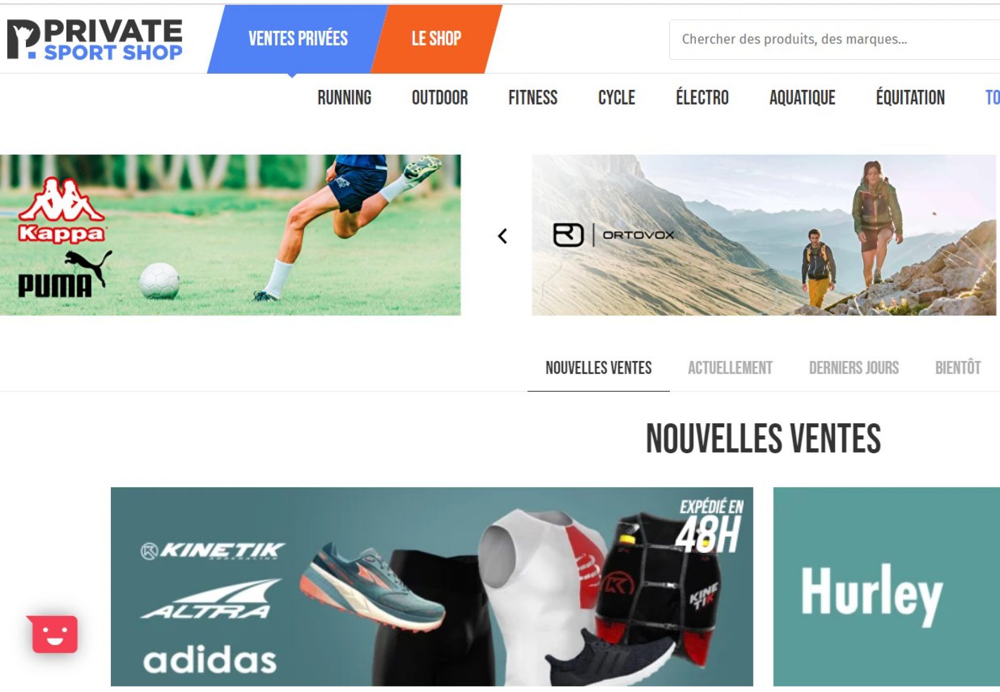 Private Sport Shop le site de ventes privées dédiées aux articles