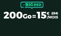 15€ par mois le FORFAIT MOBILE SFR BIG RED avec 200Go d’internet