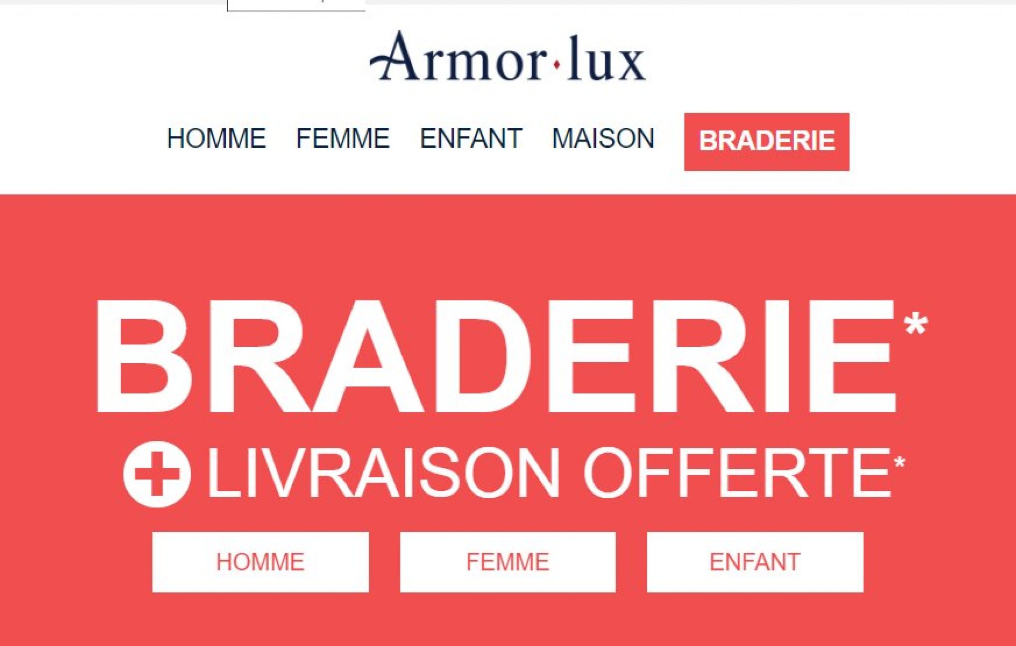 Réduction Armor Lux ⚡ Braderie avec des réductions au moins jusqu'à 50
