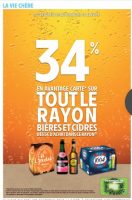 Intermarché : 34% de crédit sur les bieres et cidres du 15 au 20 juin