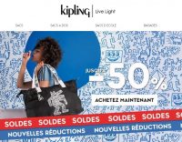 Soldes KIPLING : jusqu’à 50% de réduction + 20% en plus