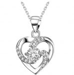 collier argent pendentif coeur