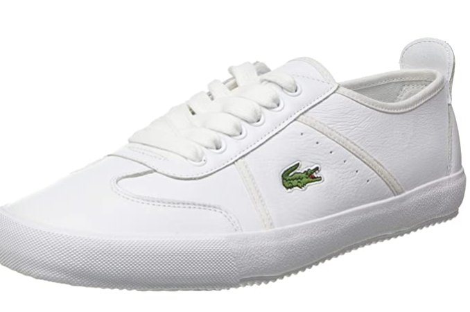chaussure lacoste doré