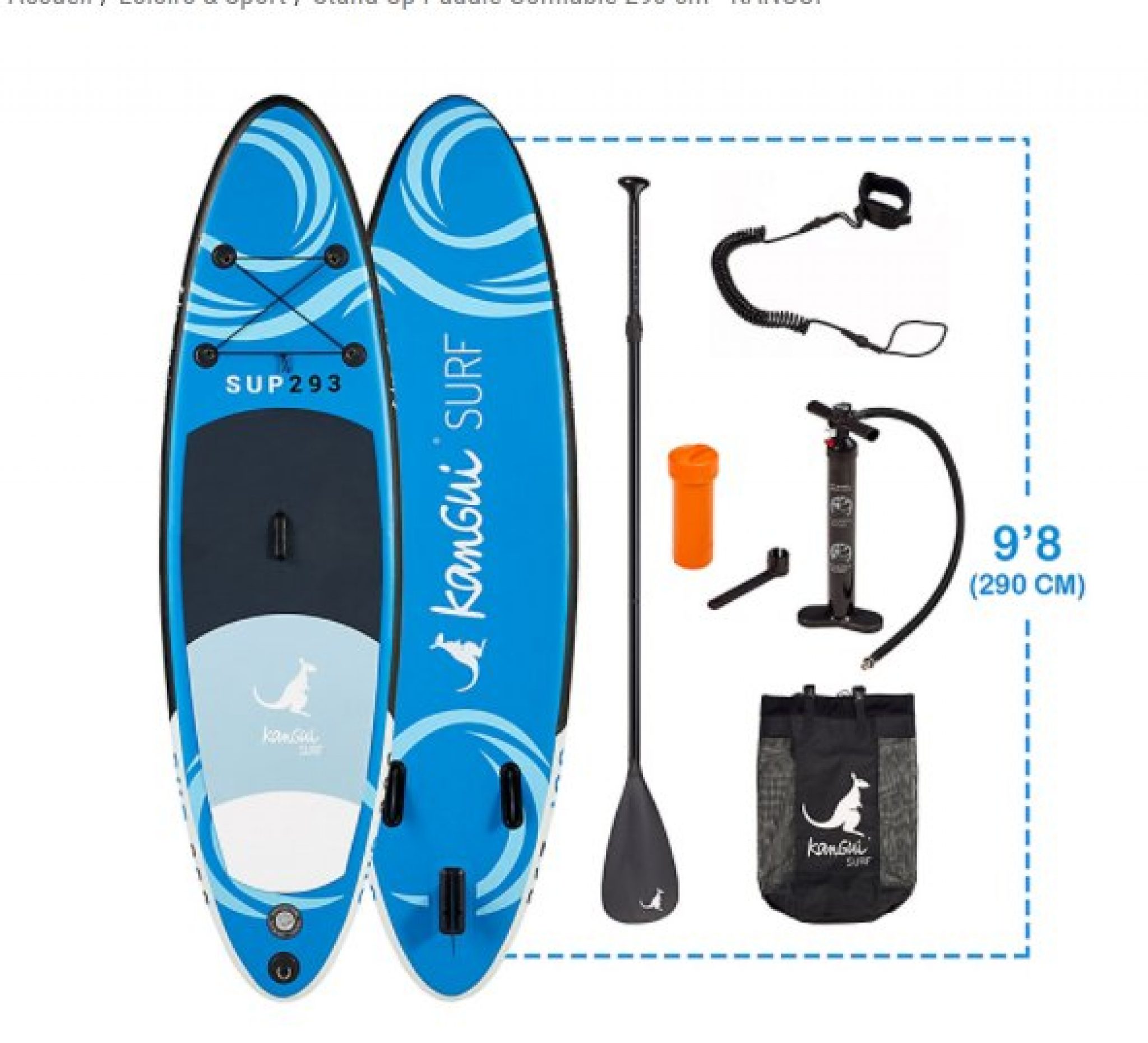 Stand up paddle Kangui pas cher à 199€ au lieu de 299€ chez LECLERC