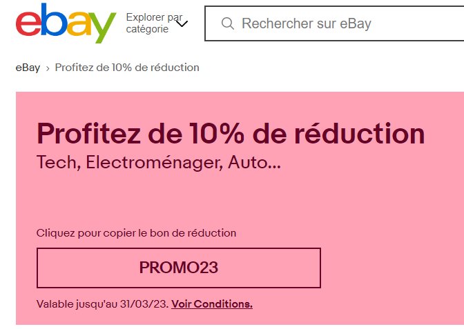 ebay codepromo