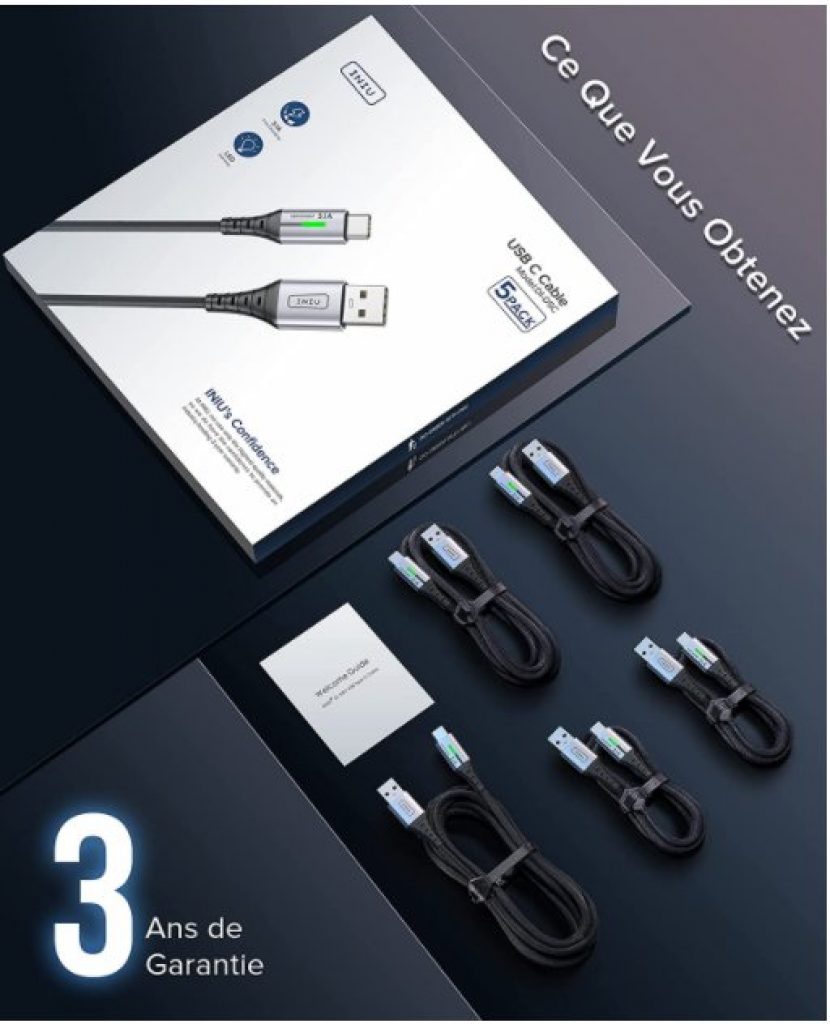 BENFEI Câble HDMI vers VGA, Lot de 5 câbles HDMI vers VGA de 1,8 mètre