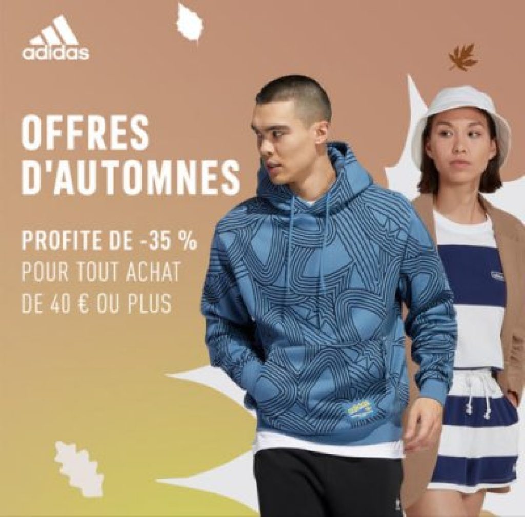 Adidas Promo d'Automne : 35% de r?�duction pour une commande de 40�?�