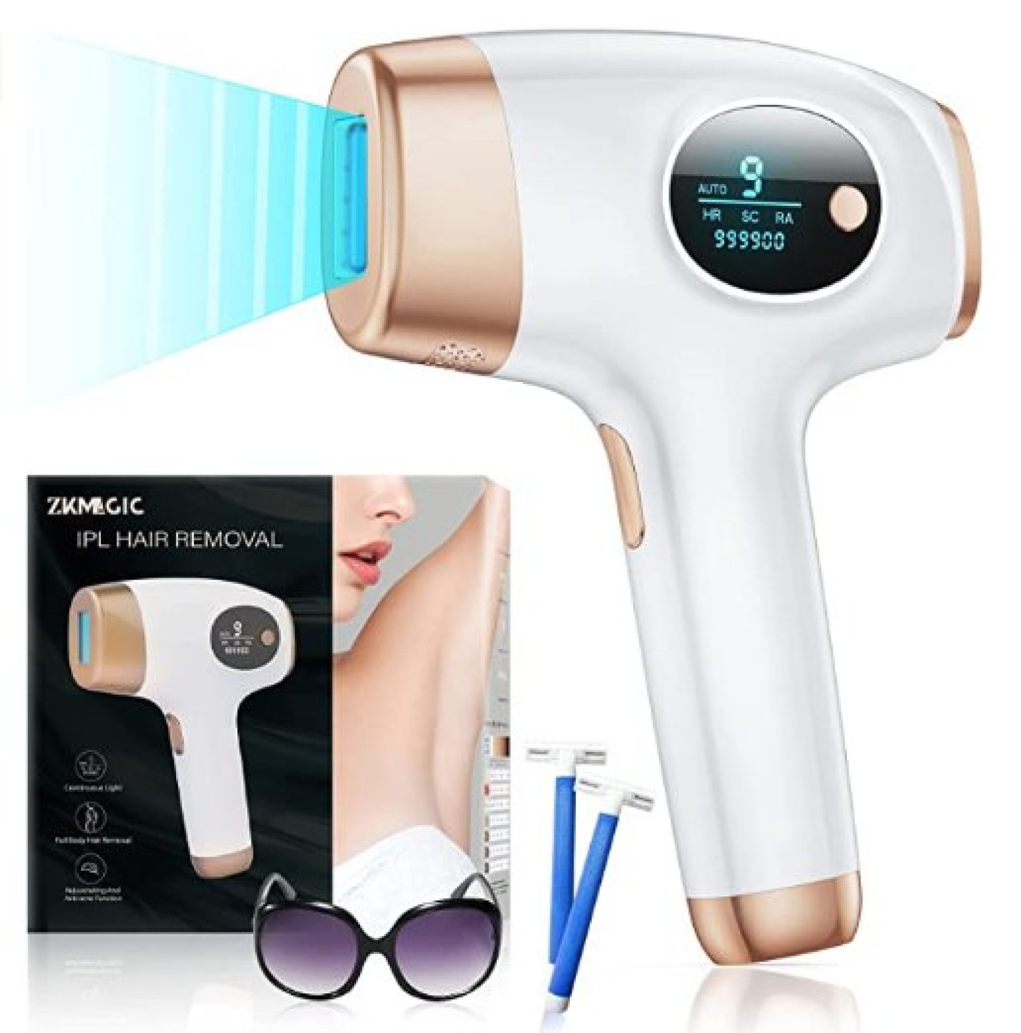 Lunettes De Protection Laser Hugwait Pour Épilation IPL - Lunettes Sécuritaires Confortables Pour Appareil Lumière Pulsée, Maison Et Salon De Beauté, Vert Foncé