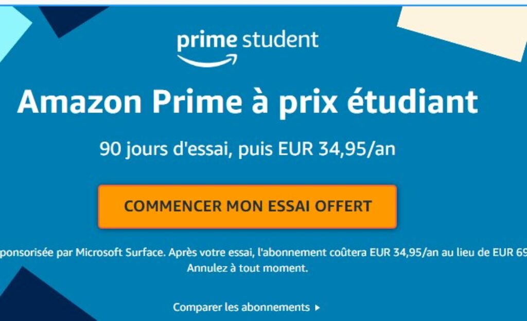 amazon prime etudiant