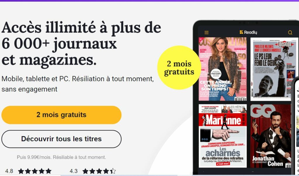 readly gratuit - presse en ligne plus de 6000 titres