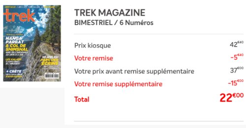 trek magazine reduction