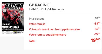 gp racing reduction
