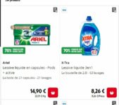 Fin des promo 70% - 80% sur la carte sur les lessives ,dentifrices ,  couches