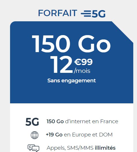 forfait 5g cdiscount mobile