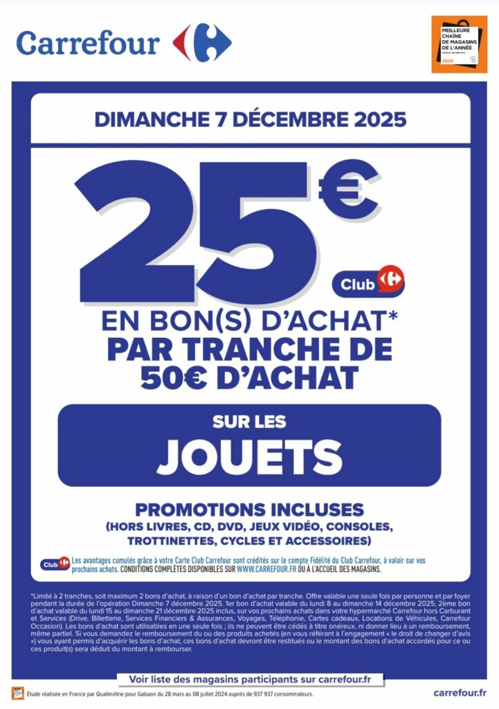 carrefour jouet 7 decembre