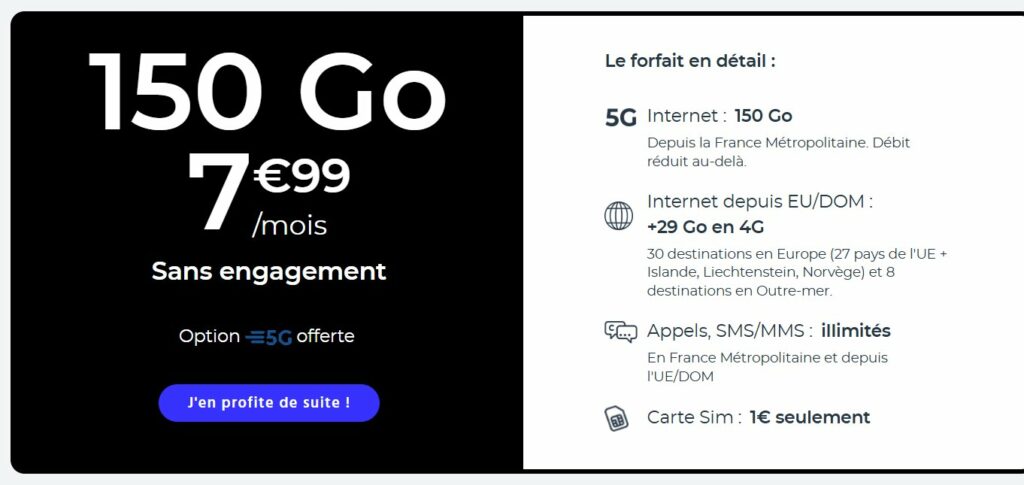 cdiscount forfait 150