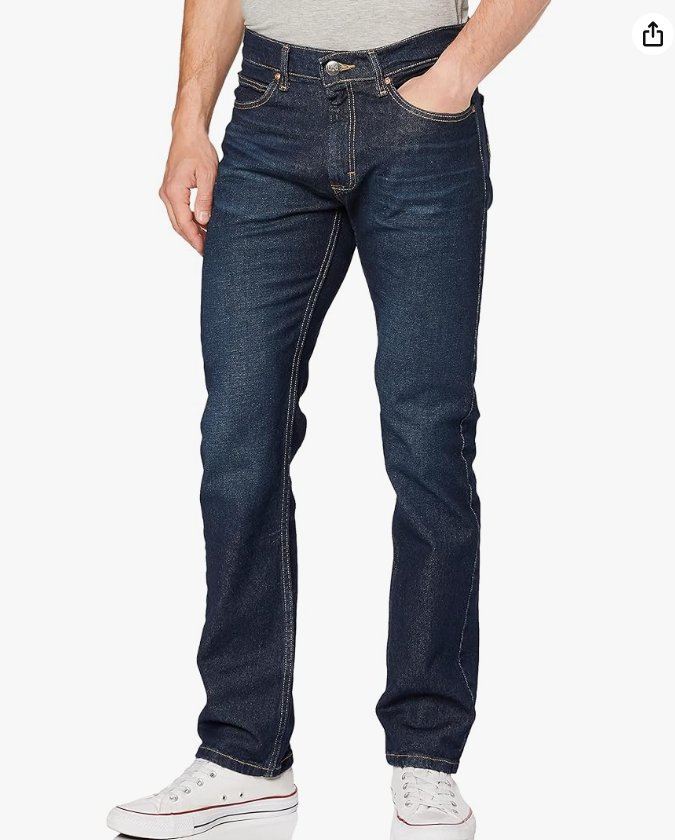 Lee Legendarische slanke jeans voor heren, halfgedragen, 32W x 34L Lee Legendarische slanke jeans voor heren, halfgedragen, 32W x 34L