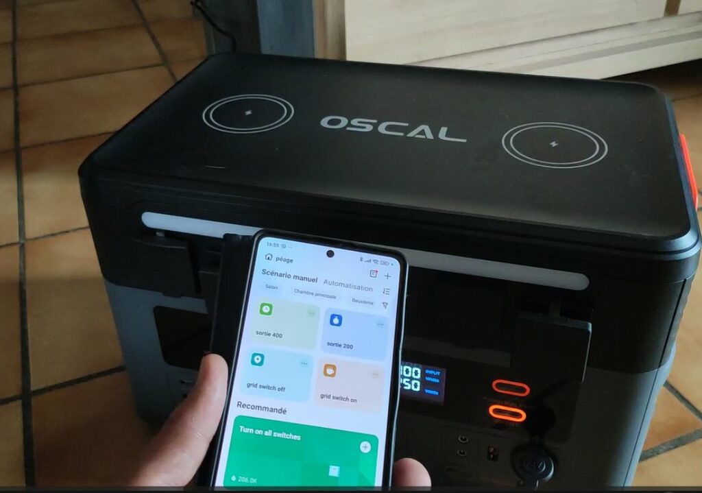 oscal powermax 2400 application bouton