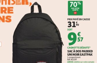 sac eastpak moins de 10 euros auchan