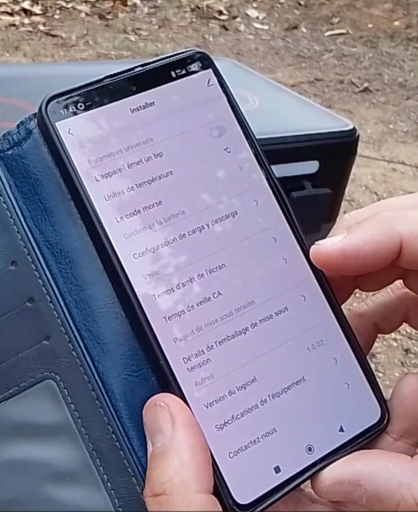 application smartlife parametre