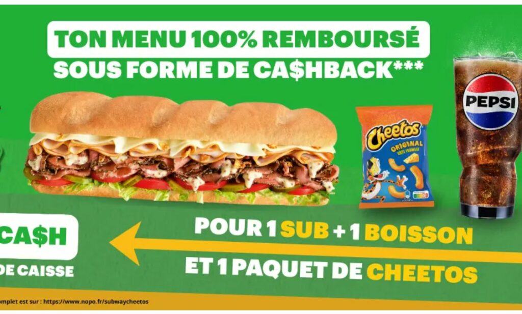 menu subway blackfriday