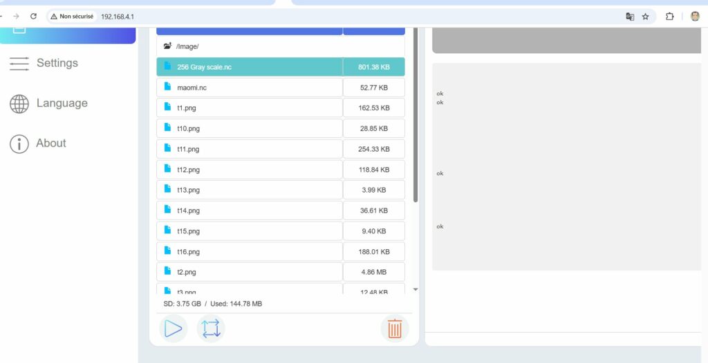 navigateur selection fichier