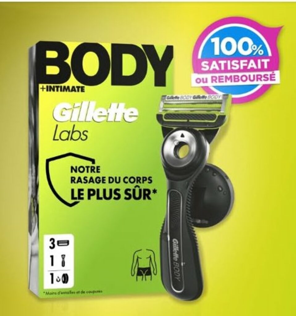 rasoir body intimate gillette