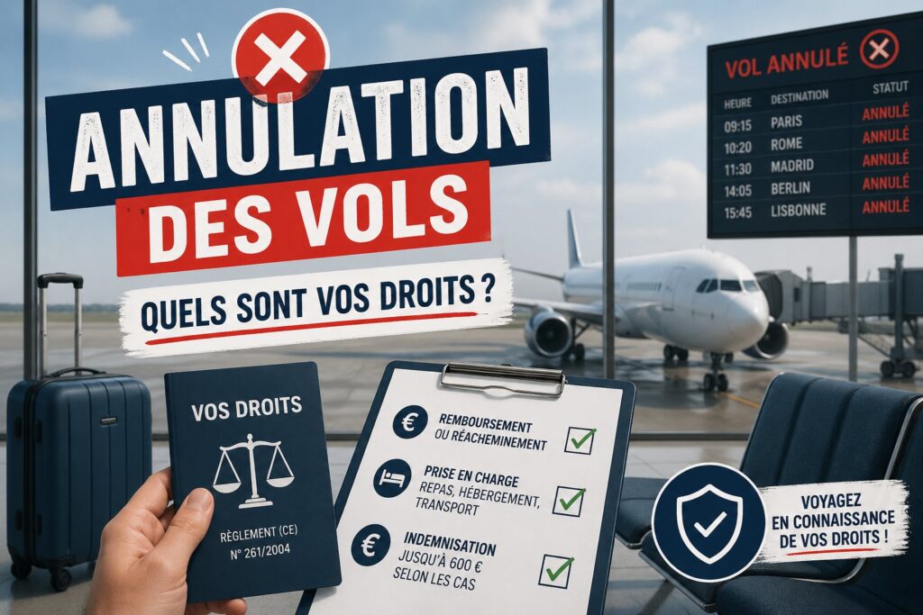 annulation vol droit des passagers