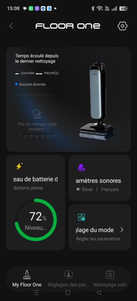 application ecran principal
