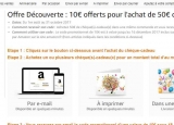 Amazon : 10 euros offerts pour l’achat d’un cheque cadeau de 50 euros