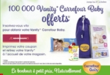 Gratuit : vanity bébé chez carrefour avec des echantillons