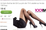 Bas , collant : 16.15 euros le bon d’achat de 50