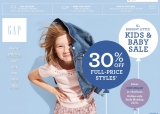 Gap : 30 pourcent de réduction sur baby gap et kids gap ..