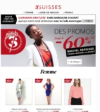 Livraison gratuite sans mini chez 3 suisses jusqu&rsquo;au 6 avril et promos jusqu&rsquo;à 60 pourcent de reduction
