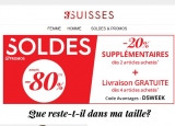 Soldes 3 suisses : 20 pourcent en plus et livraison gratuite jusqu’au 27 juillet