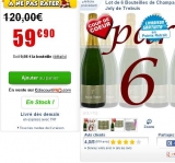 Carton de 6 bouteilles de champagne à moins de 60 euros livraison incluse