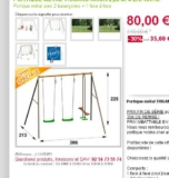 Portique Metal pour 4 enfants à 80 euros port inclu