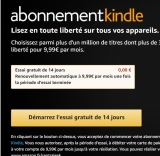 Abonnement Kindle gratuit pendant 14 jours ( plus d’un million de livres à lire)