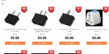 Super prix: 0.09 euros les adaptateurs de prises US , Australien …