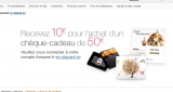 Bonne affaire amazon : code de réduction de 10 euros offert pour l’achat d’une carte cadeau de 50 euros